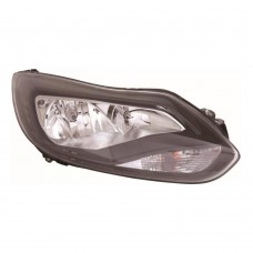Ford Focus 2011-2014 Black Inner Halogen Head Lamp Unit Driver Side